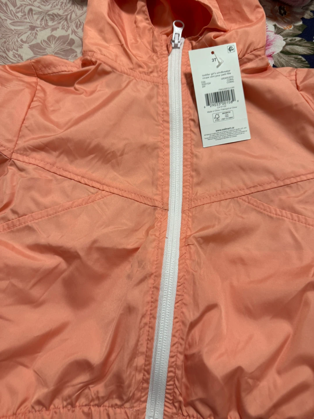 George Toddler Girls Windbreaker - Coral