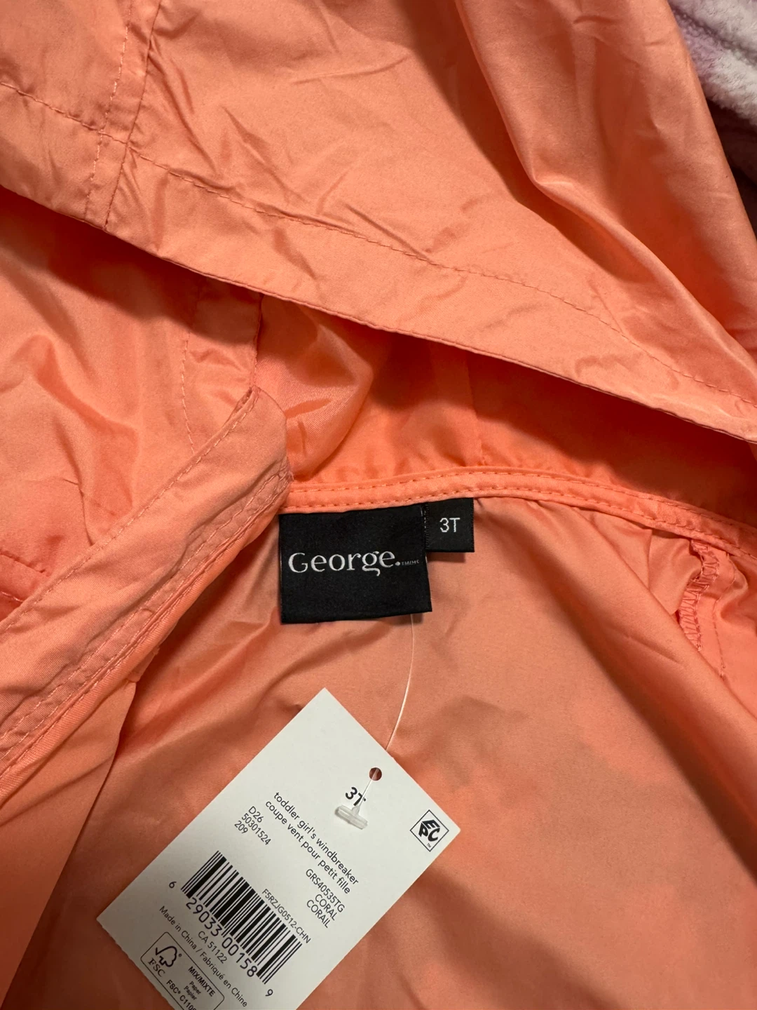 George Toddler Girls Windbreaker - Coral - photo 4
