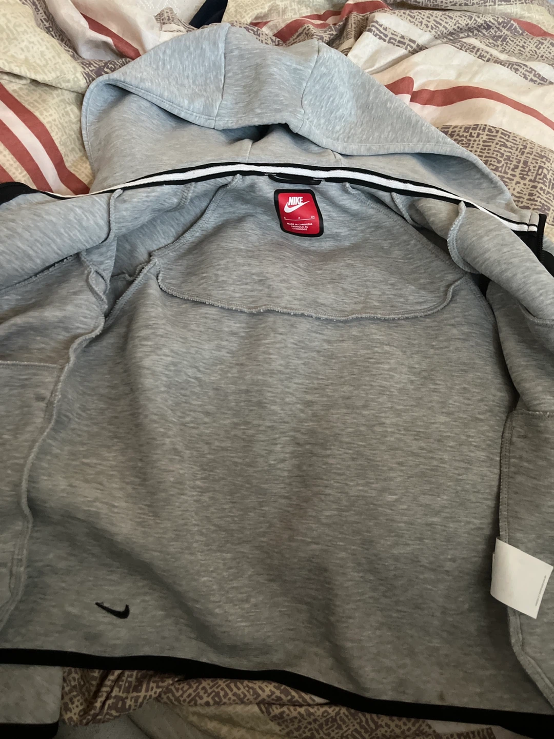 Nike Tech Fleece Full Zip Hoodie Grey Size Small - photo 3