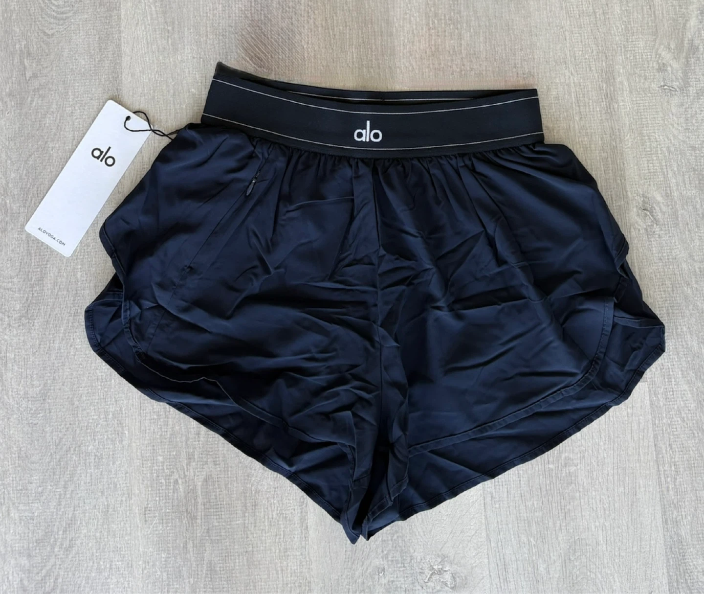 Alo Yoga Match Point Shorts - Black & Navy - photo 2