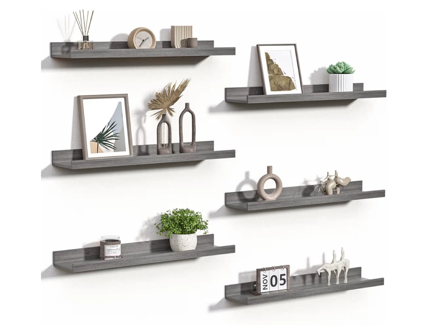 Set of 6 Floating Shelves