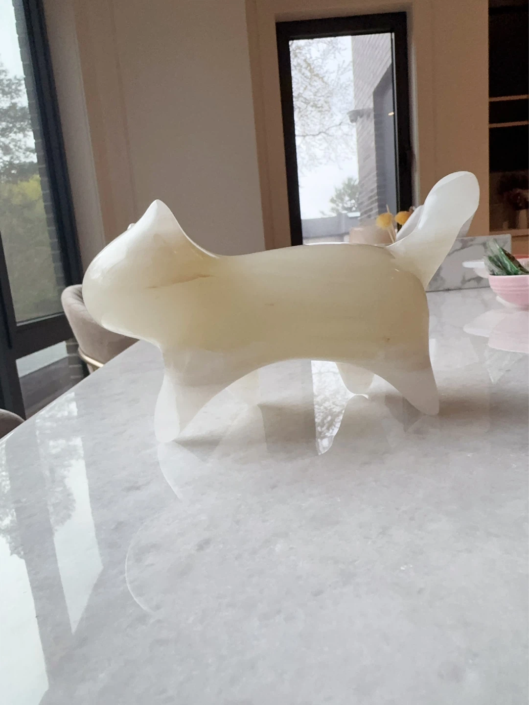 Onyx or Jade natural stone Cat Figurine- 3 color - photo 2