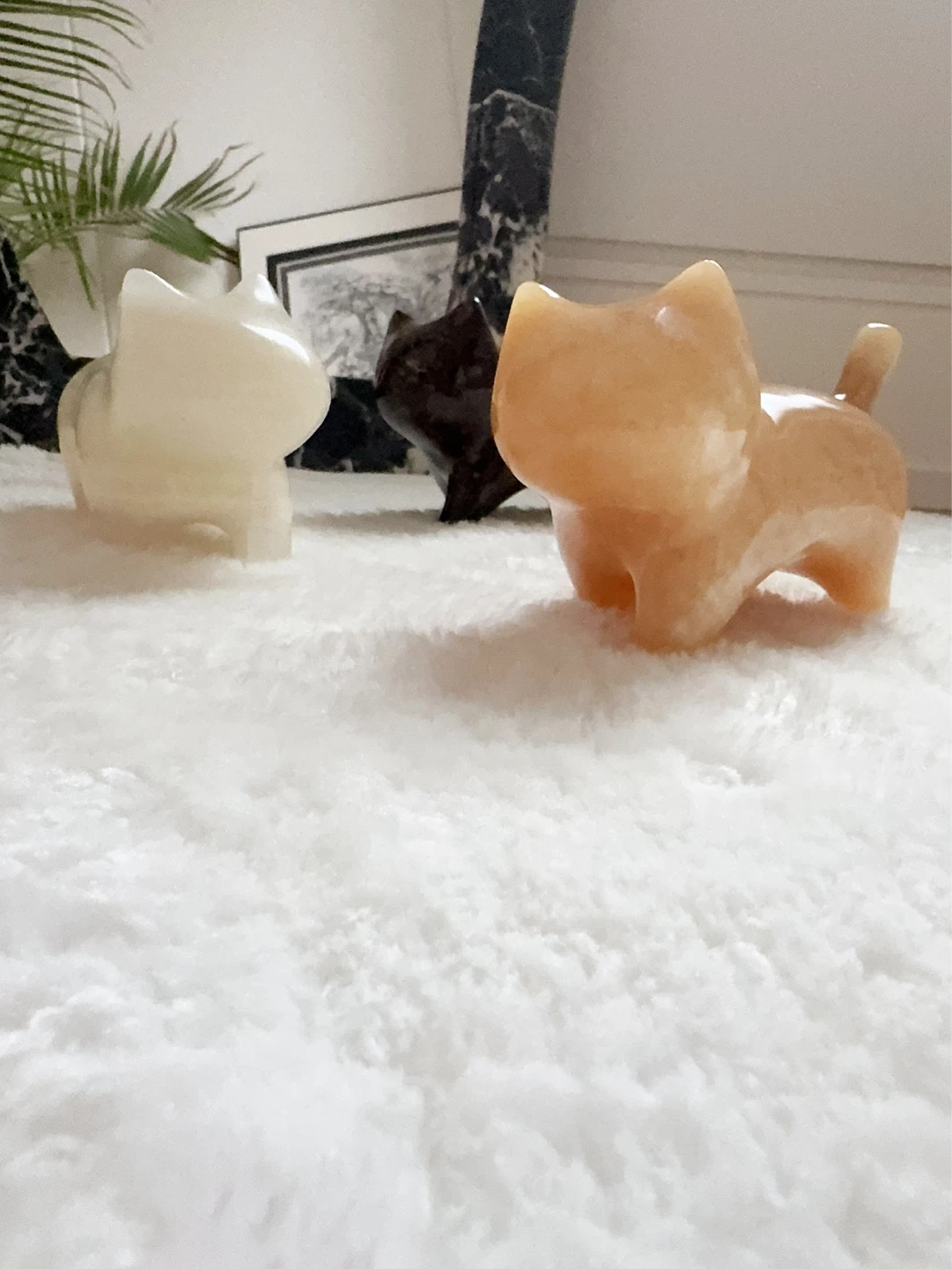 Onyx or Jade natural stone Cat Figurine- 3 color - photo 4