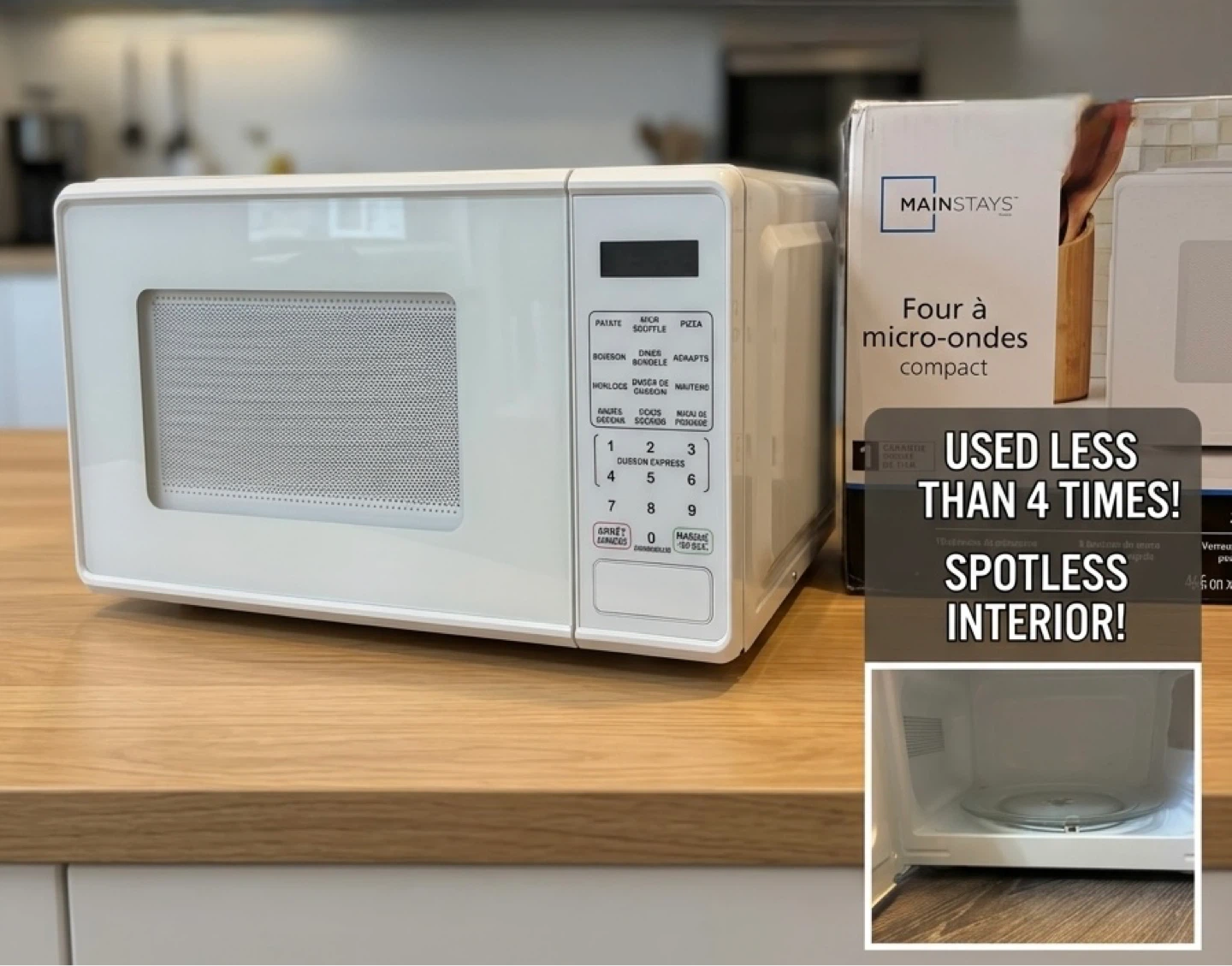 Mainstays Mainhome Compact Microwave - White