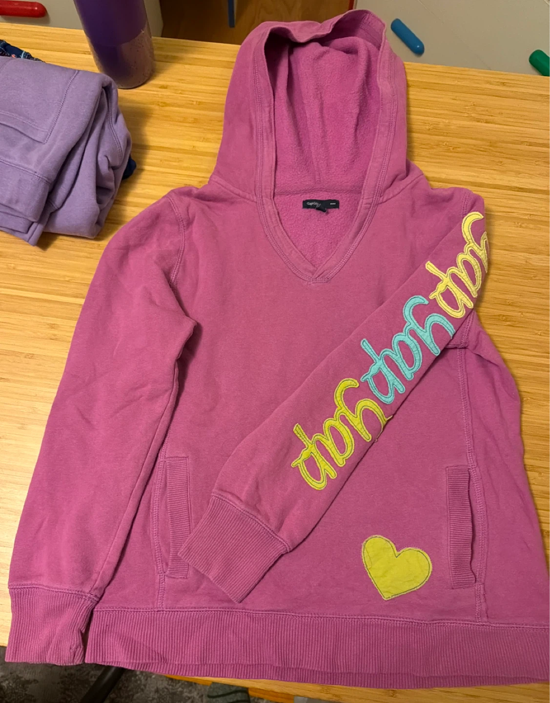 Gap Kids Pink Hoodie with Heart Detail