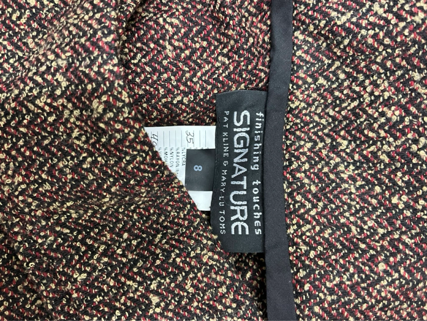 Signature by Pat Kline & Mary-Lu Toms Tweed Pants Size 8 - photo 3