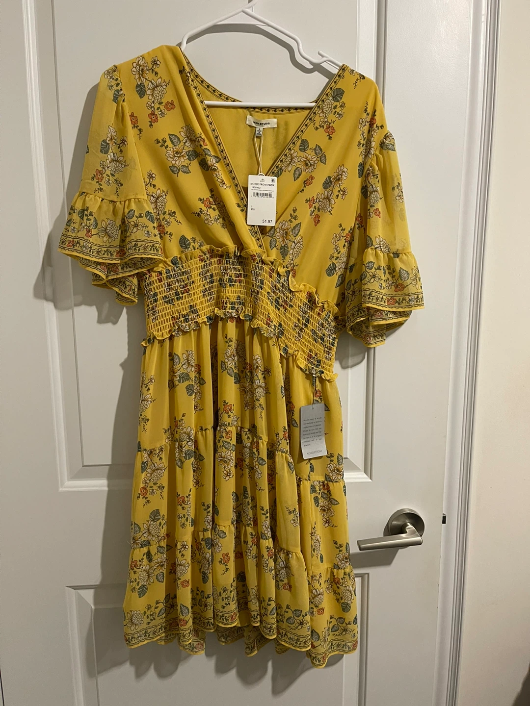 Brand new yellow flower dress