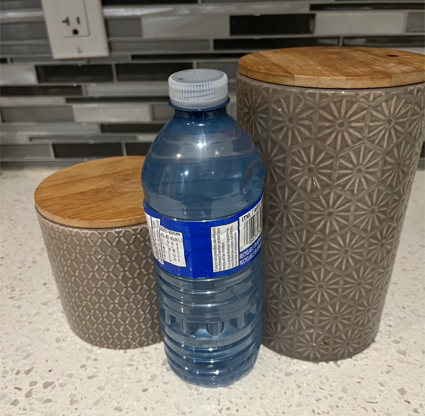 Set of 2 Ceramic Storage Canisters with Bamboo Lids - photo 5
