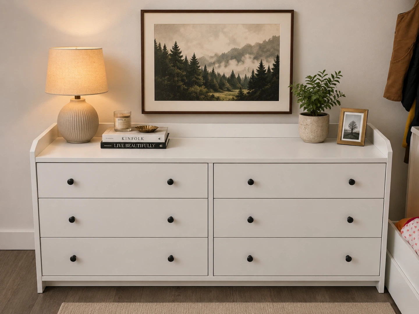 IKEA HAUGa 6-Drawer Dresser - White