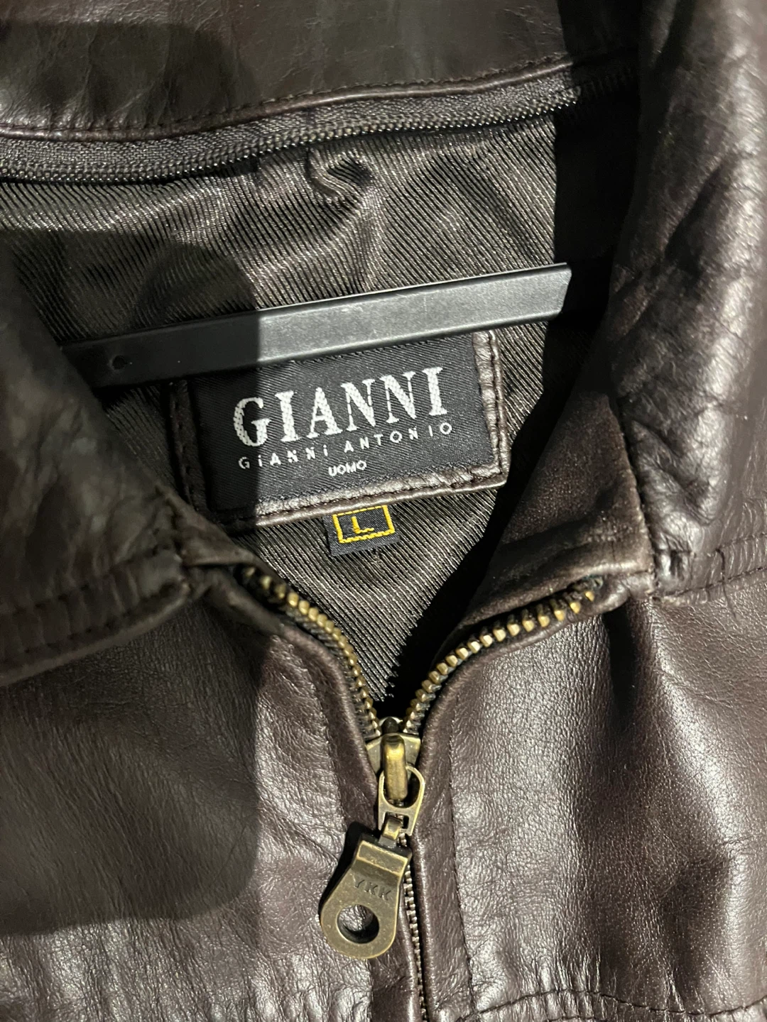 GIANNI ANTONIO UOMO Dark Brown Leather Jacket - photo 3