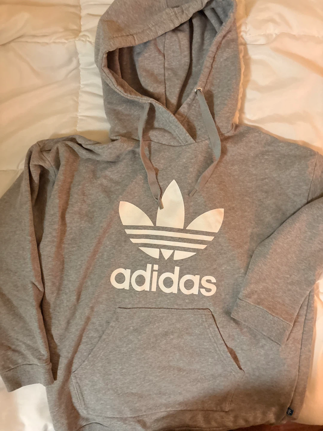 Adidas Trefoil Logo Hoodie Grey Size L - photo 3
