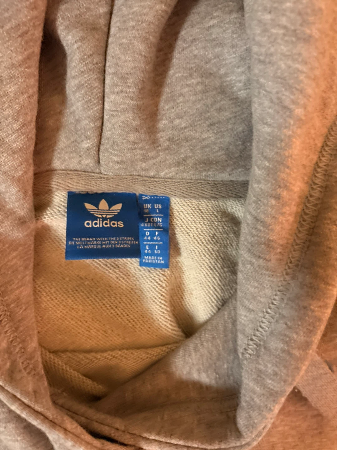 Adidas Trefoil Logo Hoodie Grey Size L - photo 2