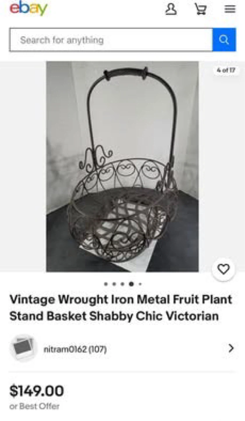 Wrought Iron Plant/ Fruit Basket - photo 3