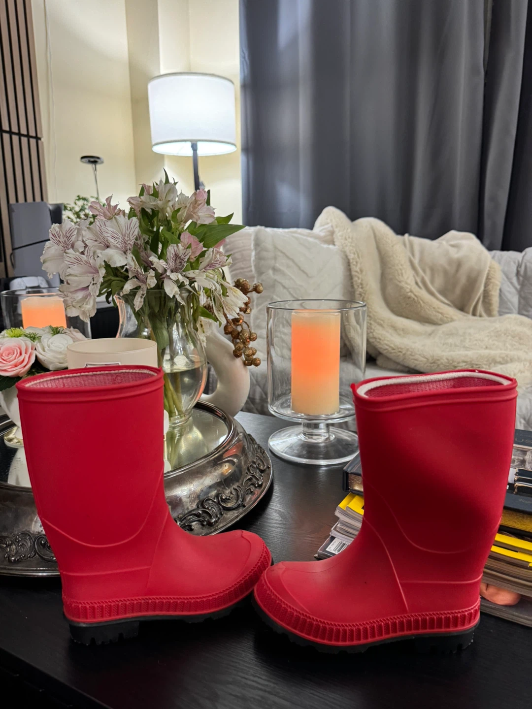 Red Rubber Rain Boots - photo 3