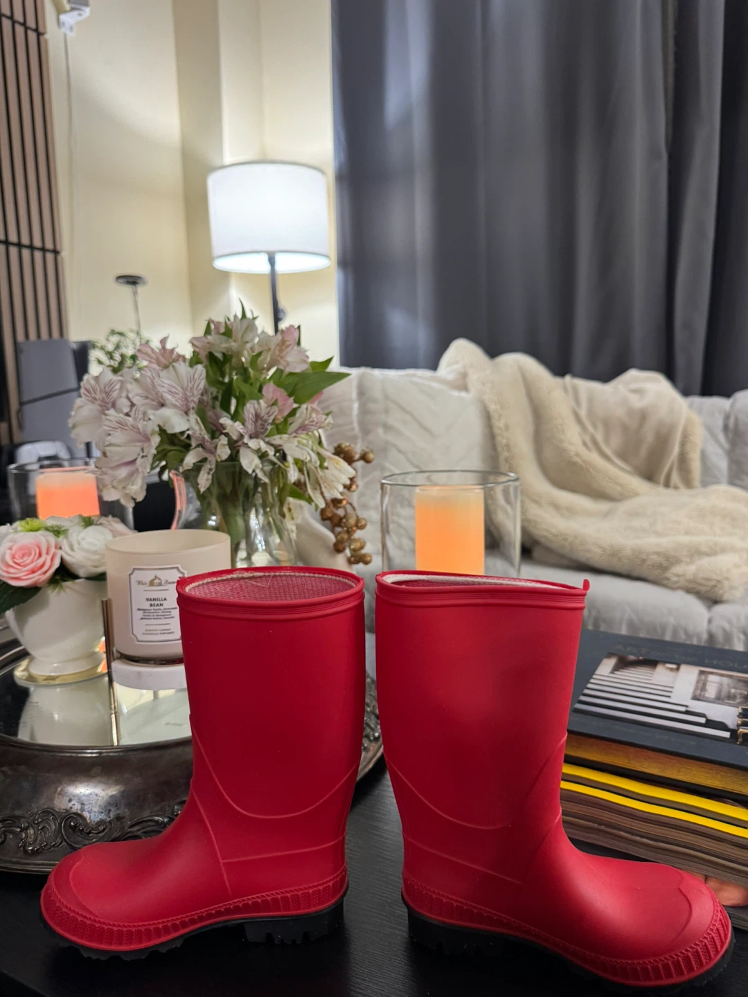 Red Rubber Rain Boots