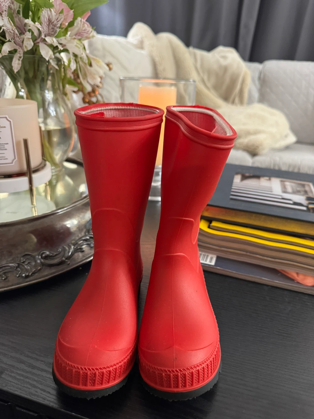 Red Rubber Rain Boots - photo 4