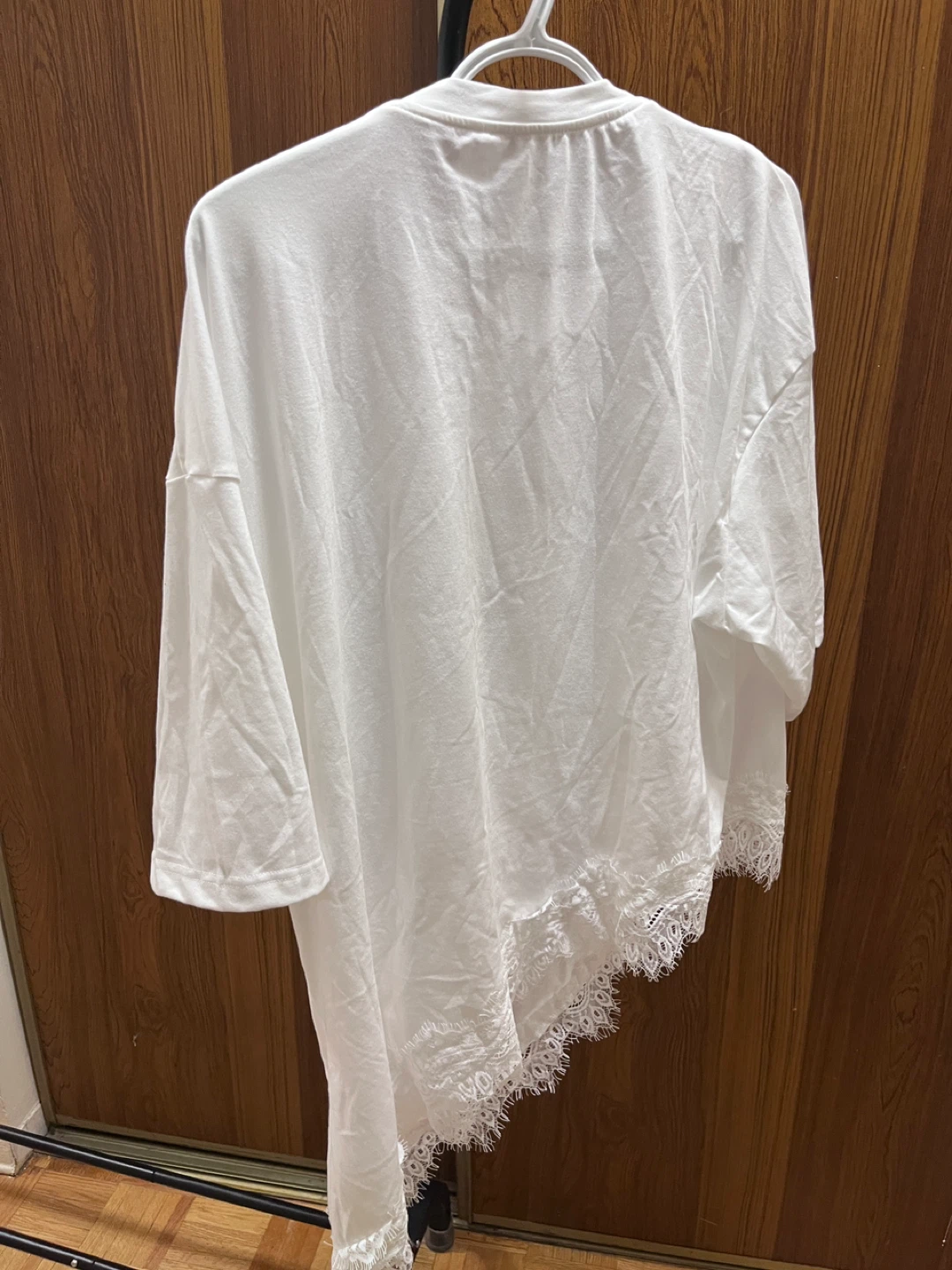 SHEIN White Lace Trim T-Shirt XL - photo 2