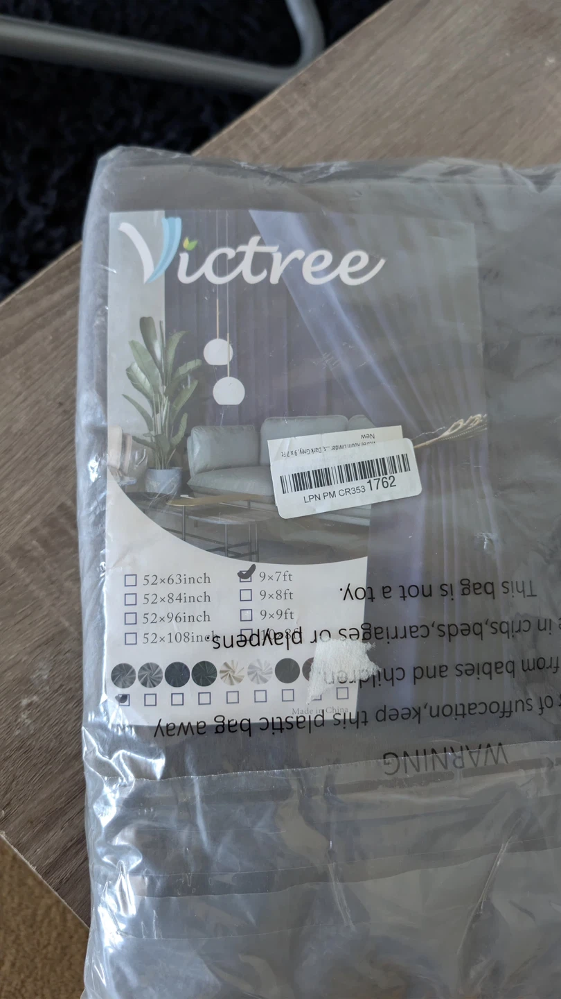Victree Blackout Curtains - Dark Gray