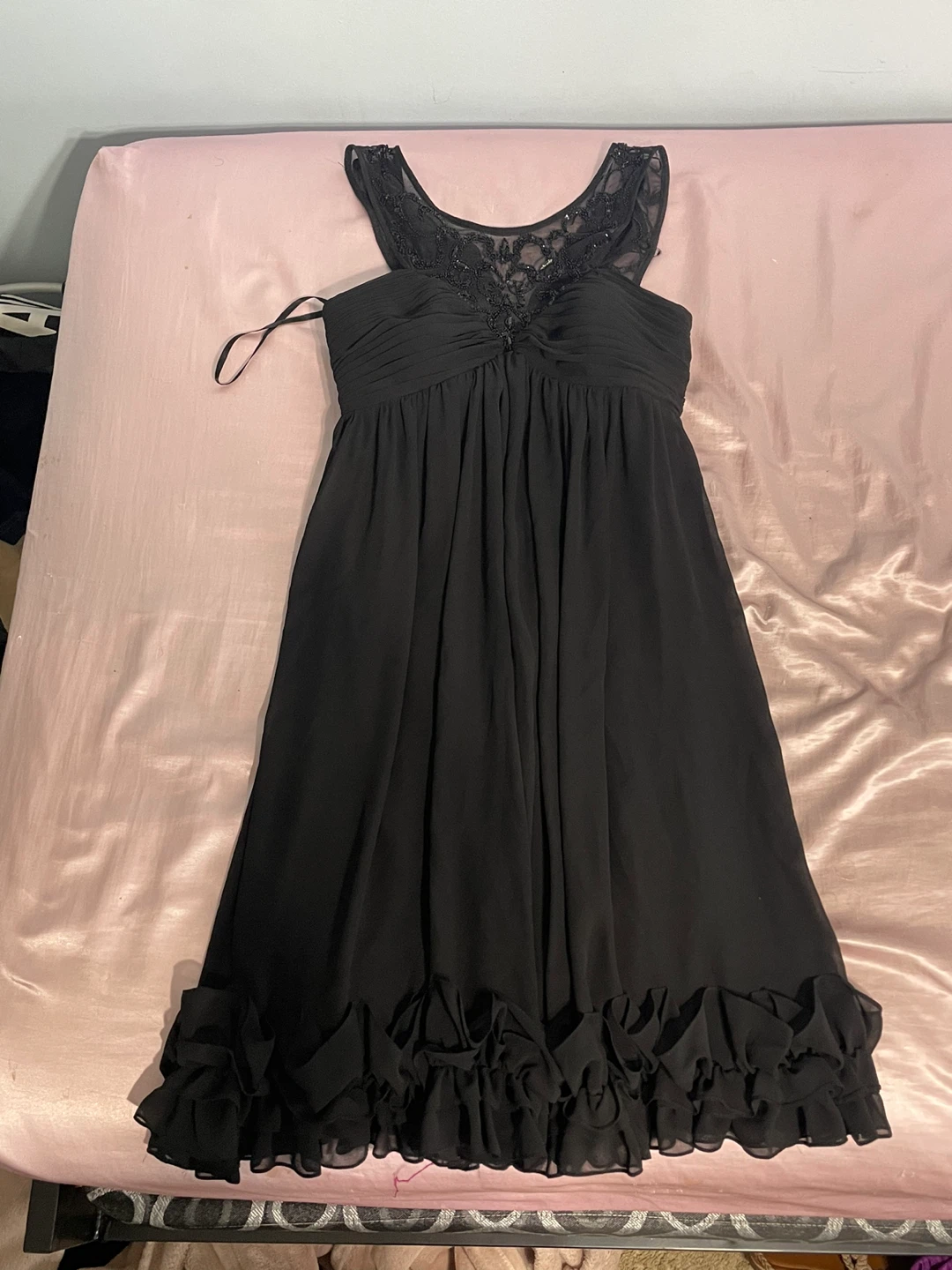 Black Beaded Lace Dress Size 4