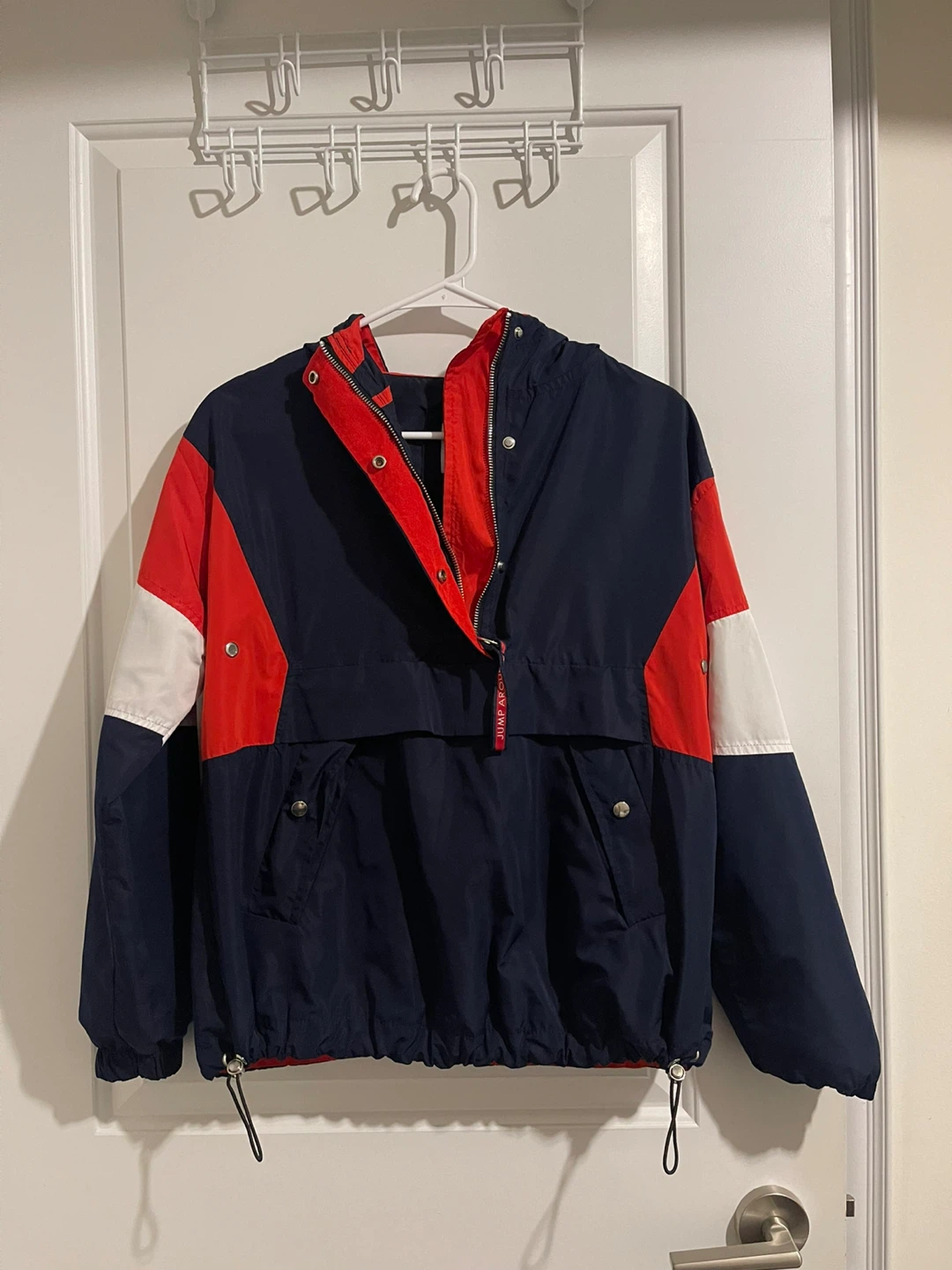Dark blue & red jacket Bershka