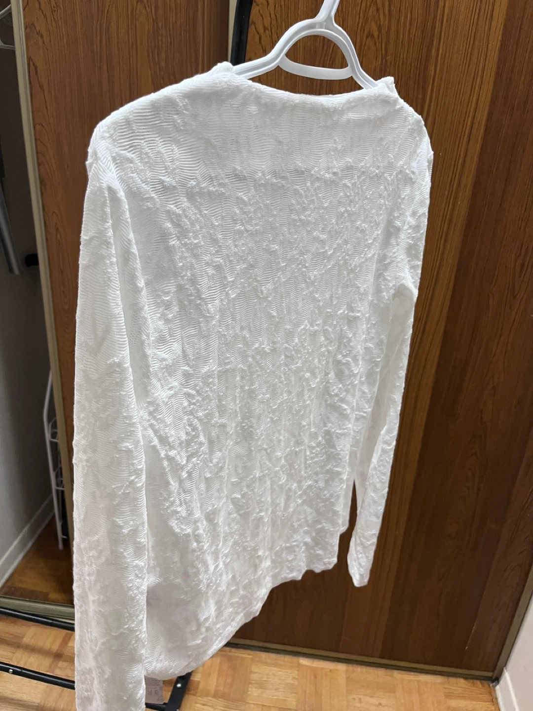 BTFBM White Textured Long Sleeve Shirt