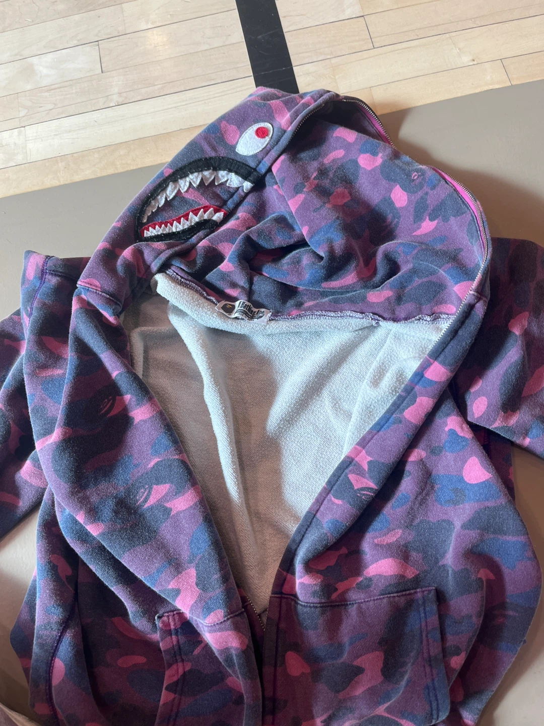 A Bathing Ape BAPE Shark Camo Full Zip Hoodie - photo 3