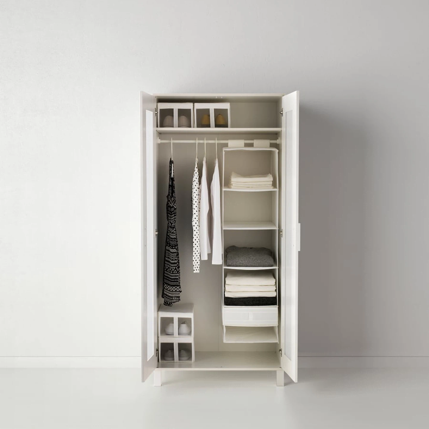White 6-Shelf Hanging Clothes Organizer - photo 2