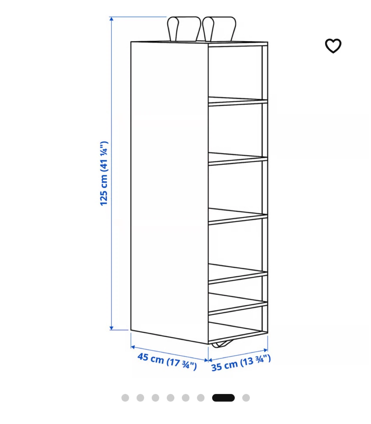 White 6-Shelf Hanging Clothes Organizer - photo 5