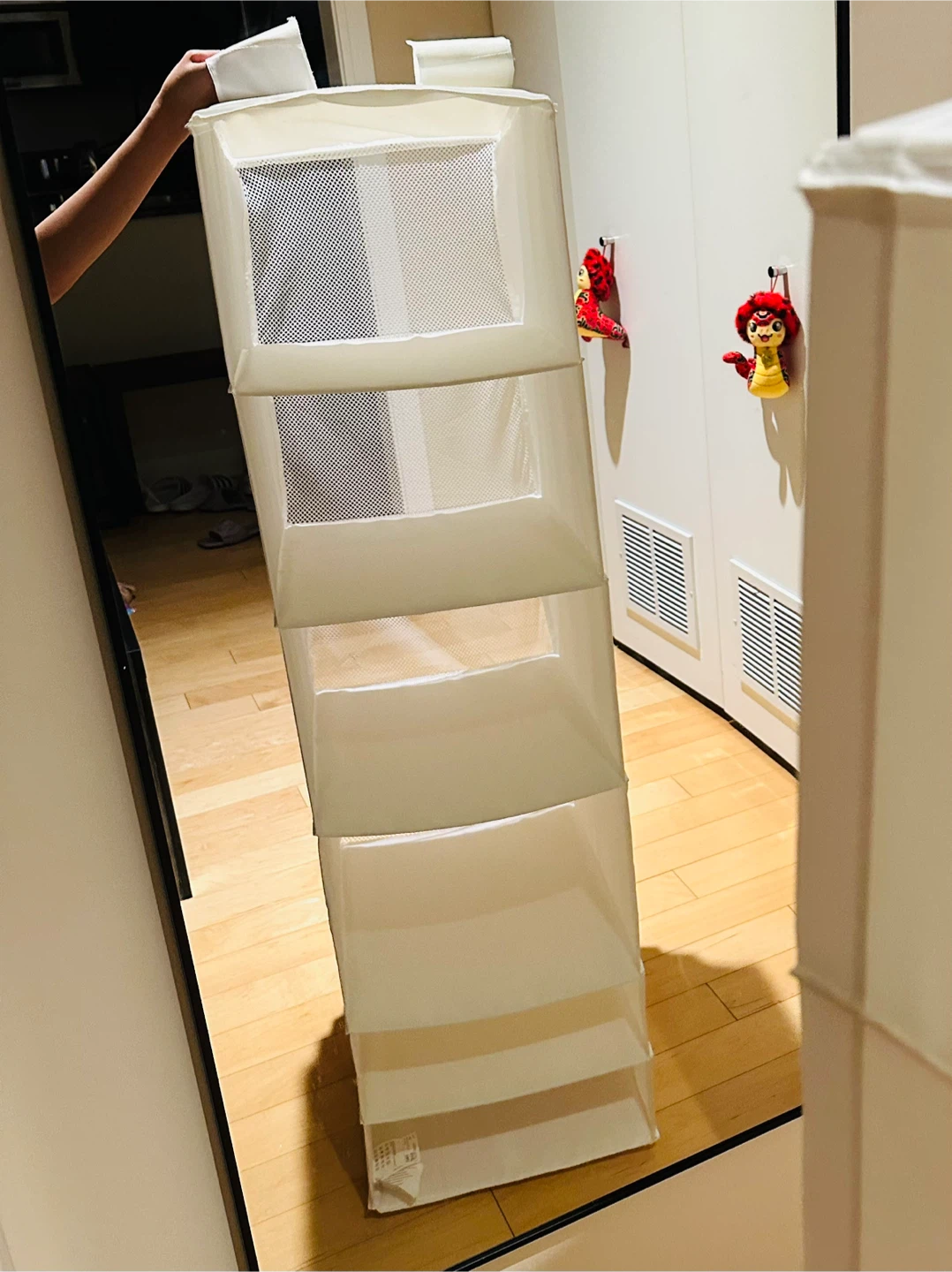 White 6-Shelf Hanging Clothes Organizer - photo 3