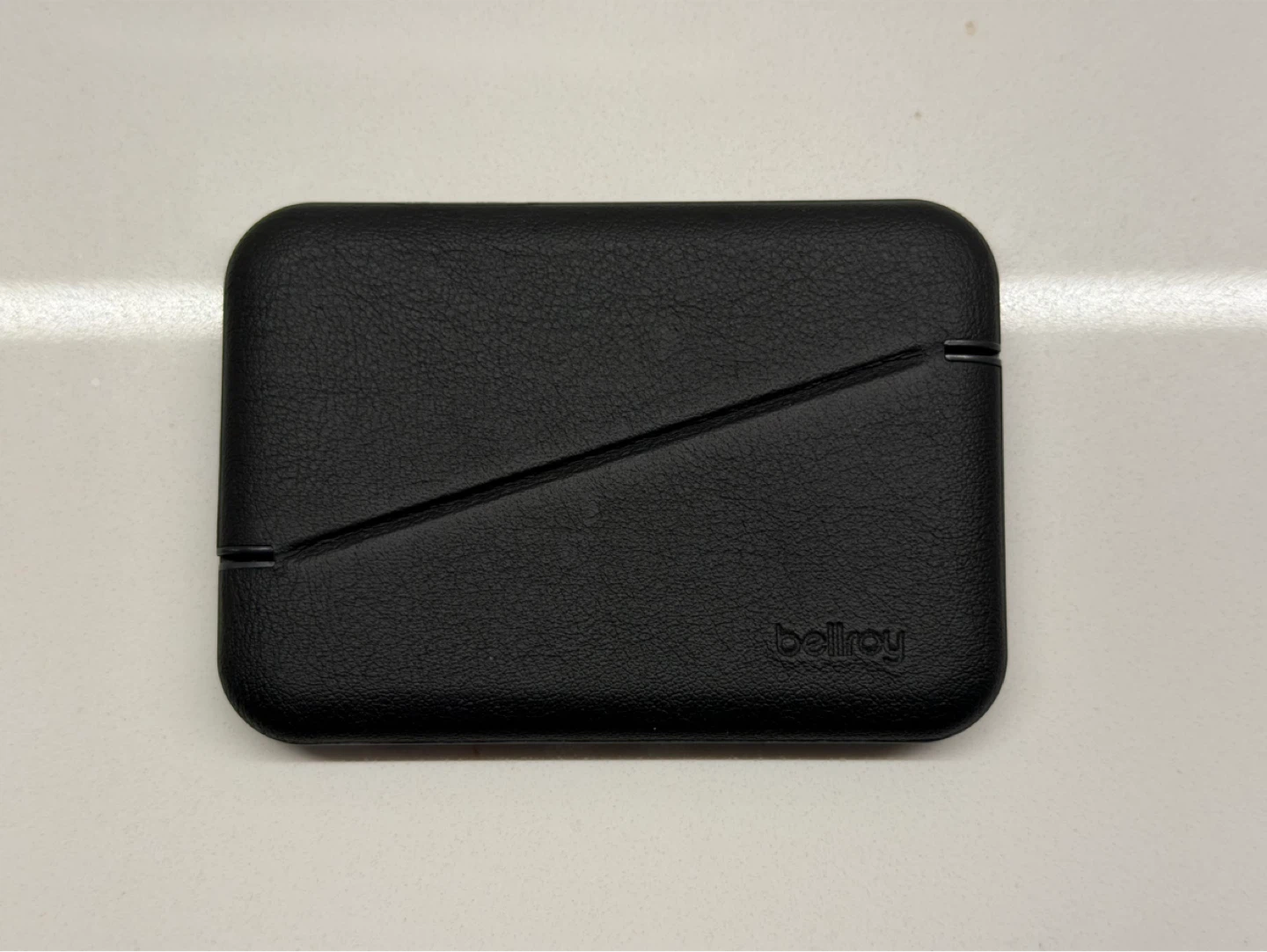 Bellroy flip case black leather card holder