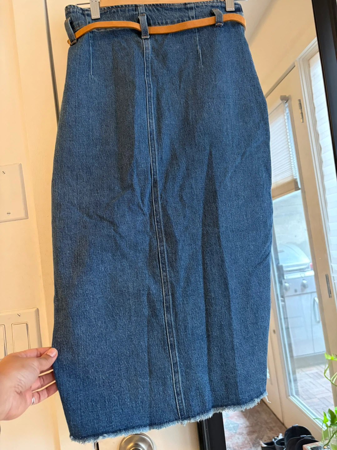 Zara Denim skirt with belt - Small - photo 2