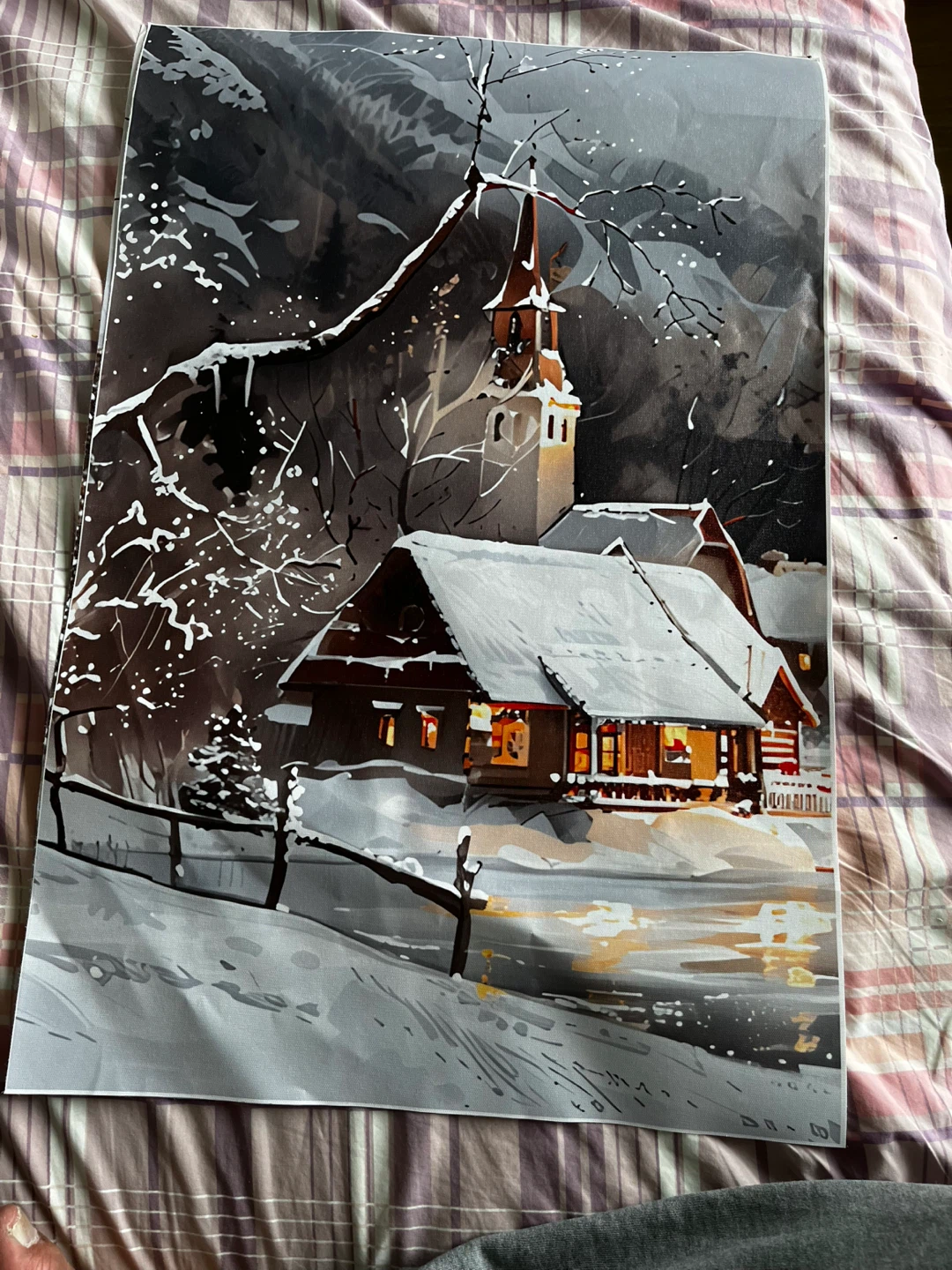 Winter Village Canvas Print