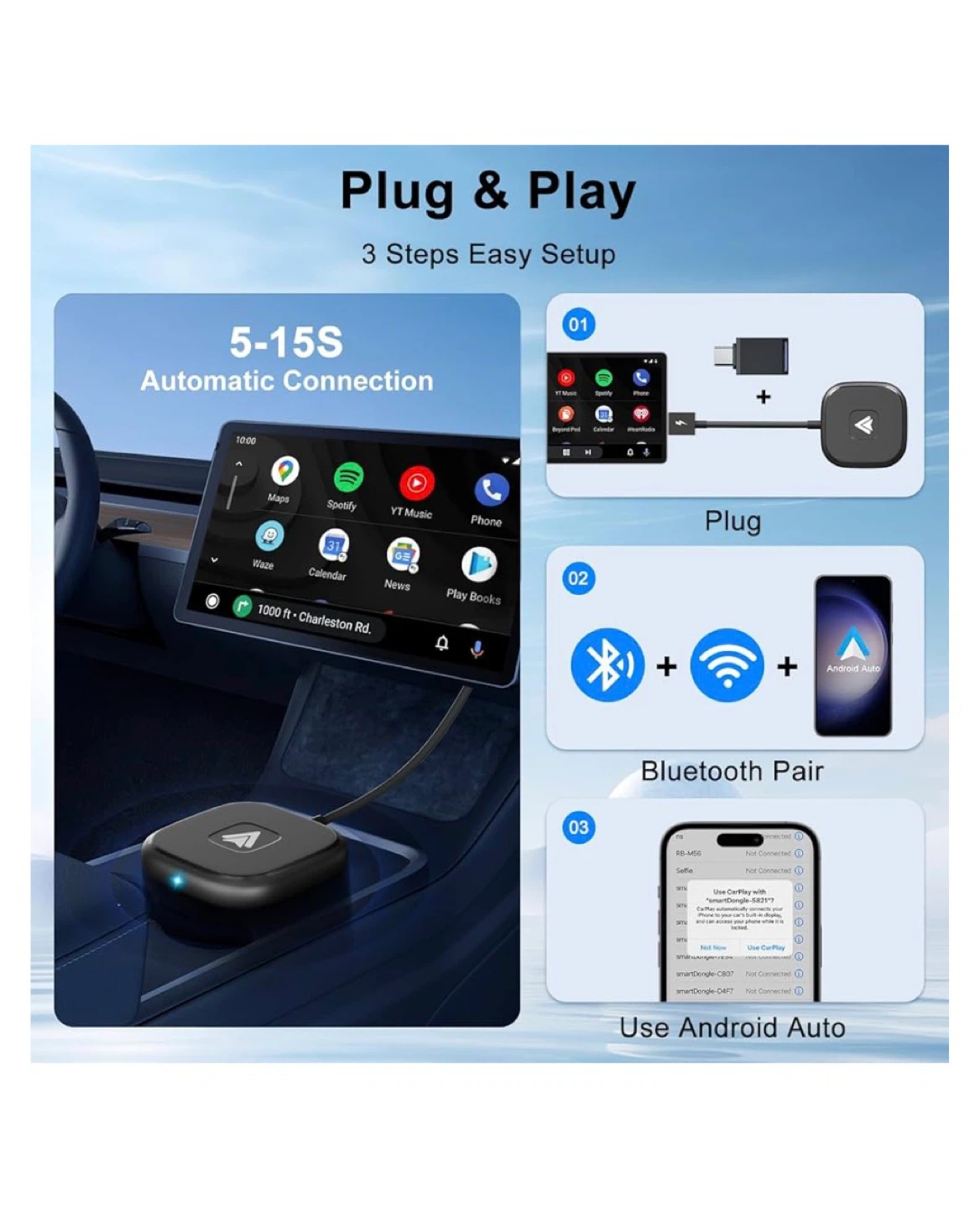 Wireless Android Auto Adapter for Cars - photo 4
