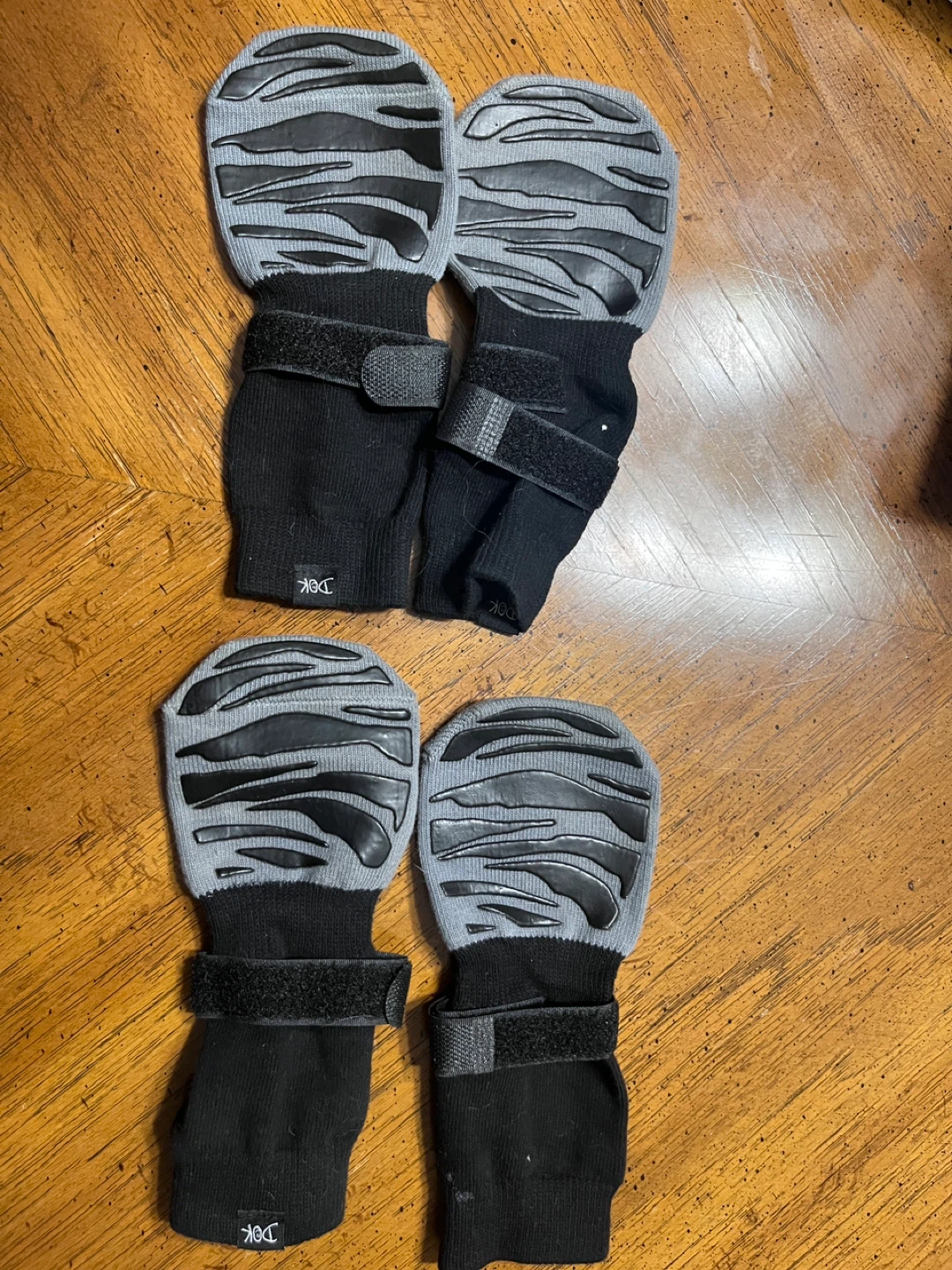 DK9 Dog Booties with Tiger Paw Print Grips