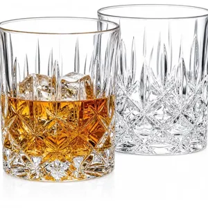 Crystal Cut Tumbler Glasses Set of 2