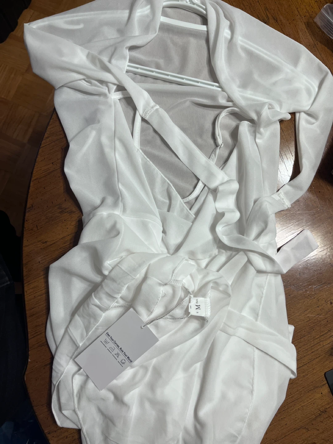 White Sheer Cover-Up Dress - photo 3