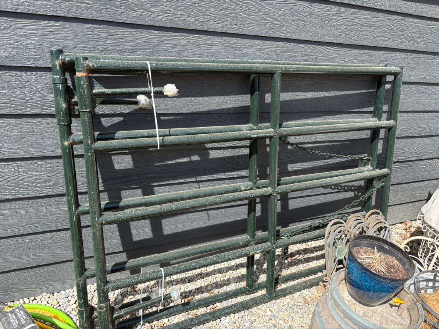 Green Metal Farm Gate 6’