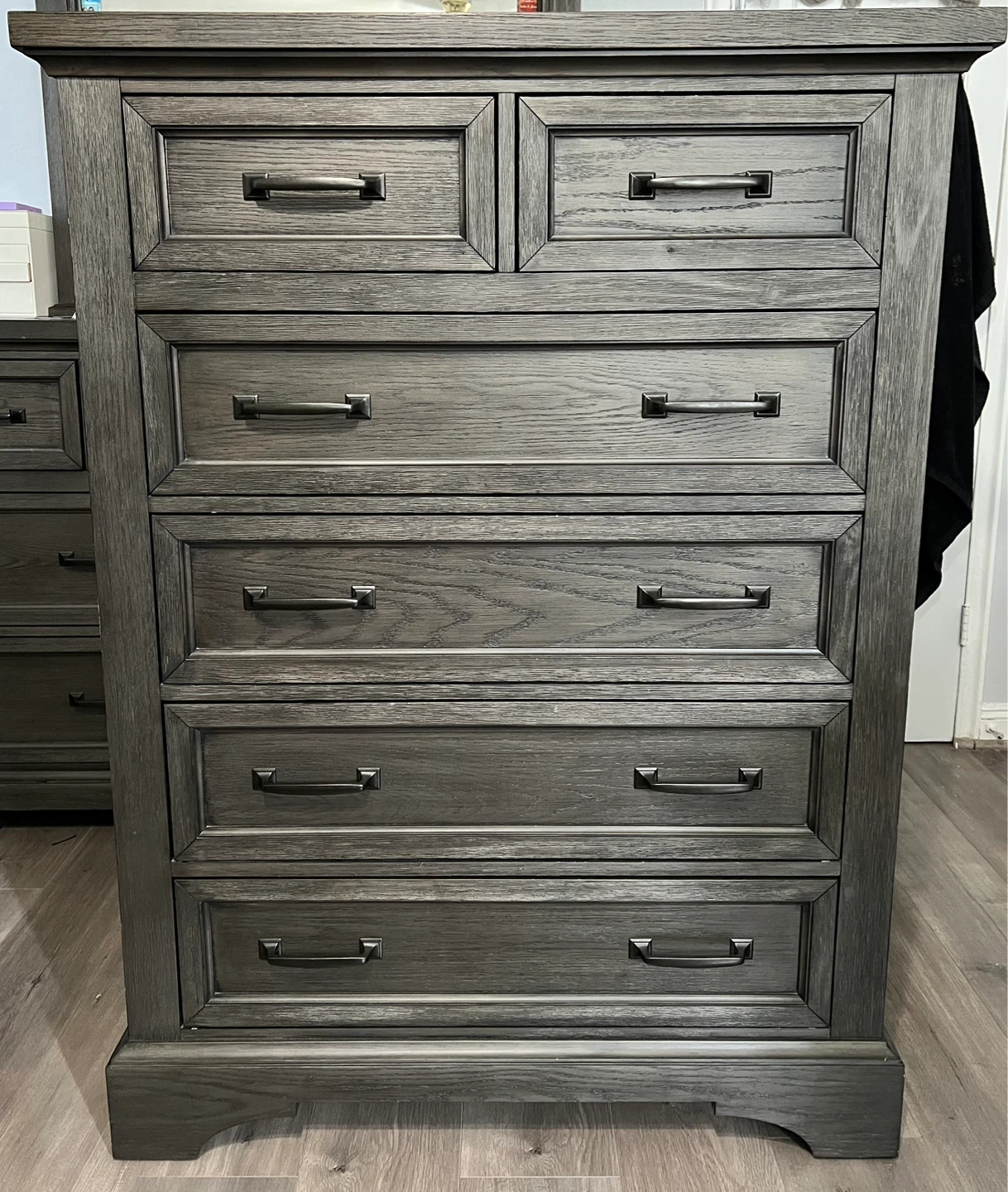 Gray Tall Dresser Chest of Drawers
