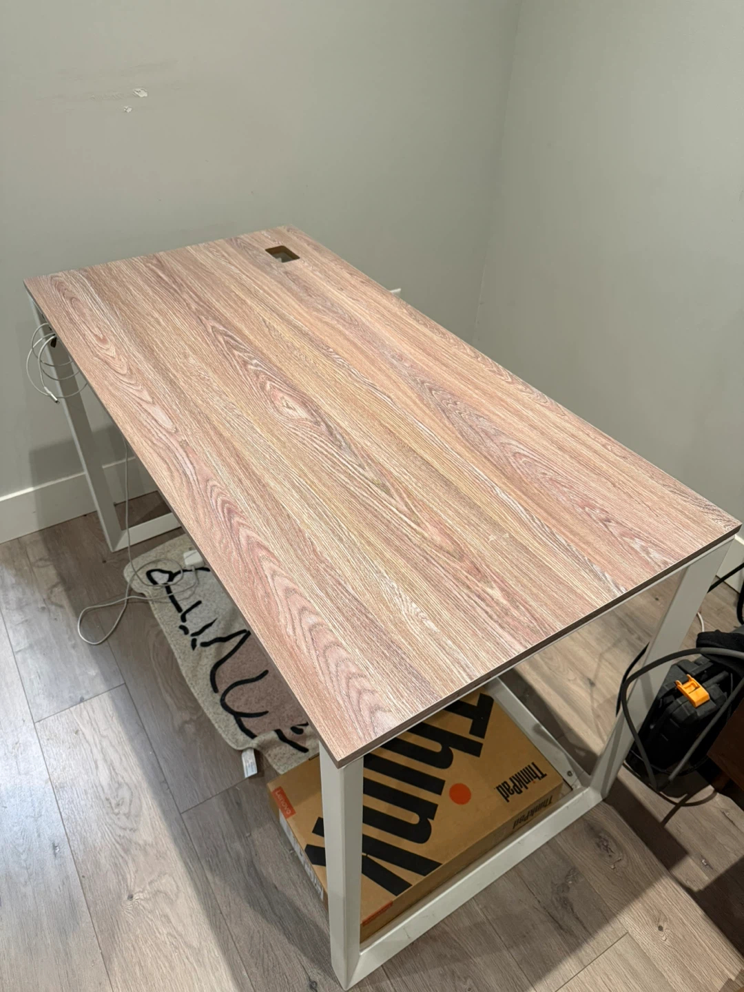 Office desk with metal frame
