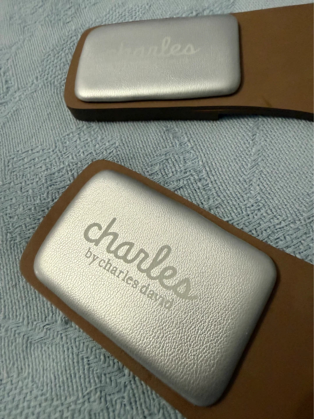 Charles by Charles David Silver Floral Slide Sandals - photo 5