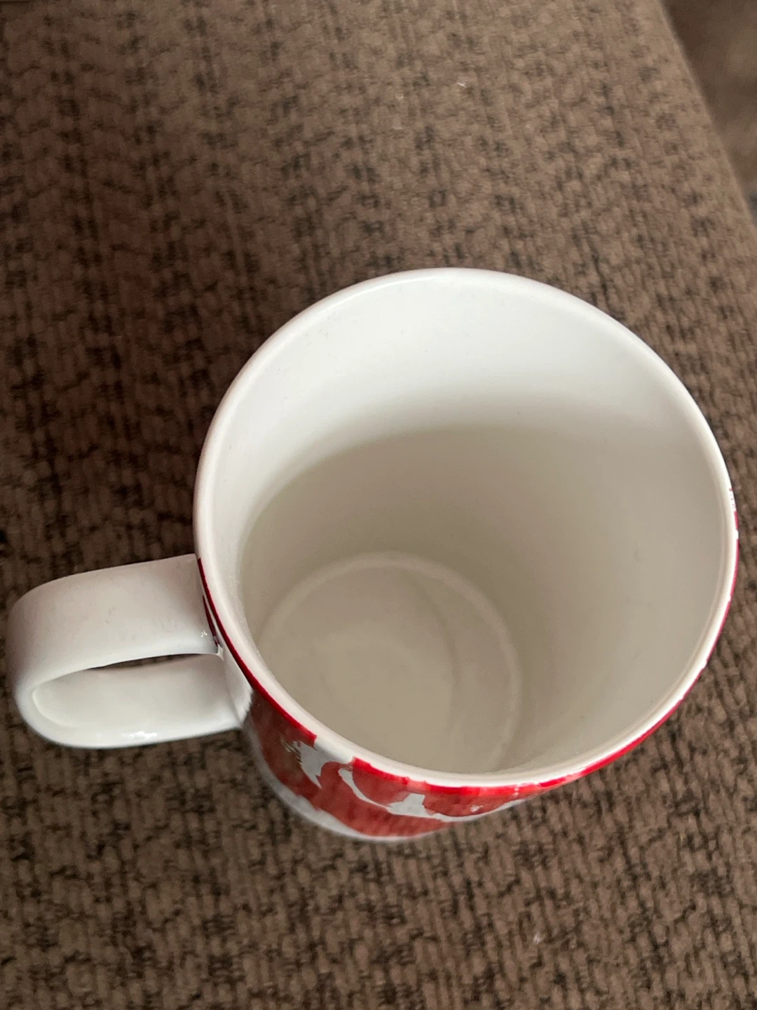Starbucks  Red Watercolor Gold Circle 16oz Ceramic Coffee Mug - photo 4