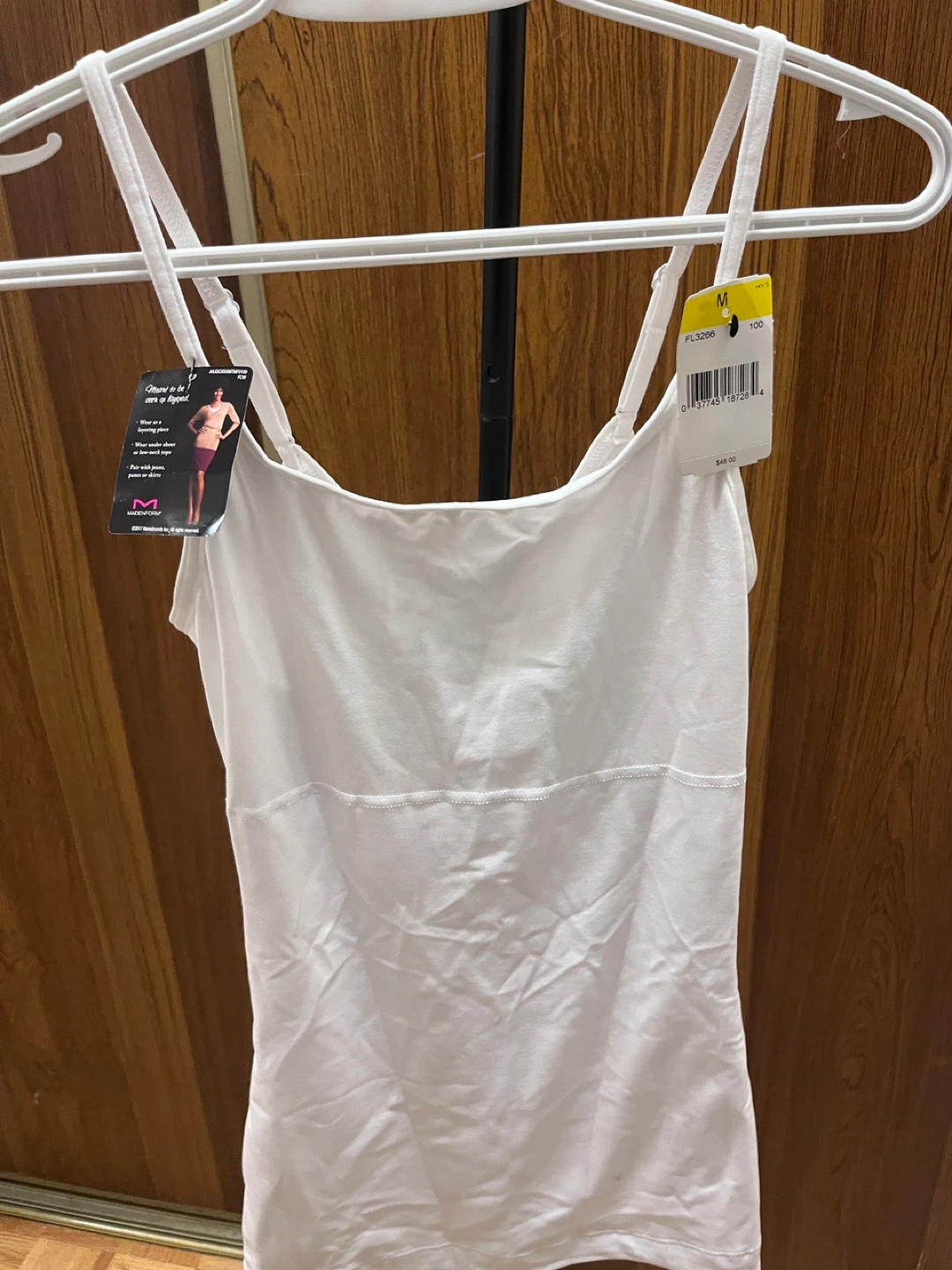 Maidenform White Camisole Tank Top Size M