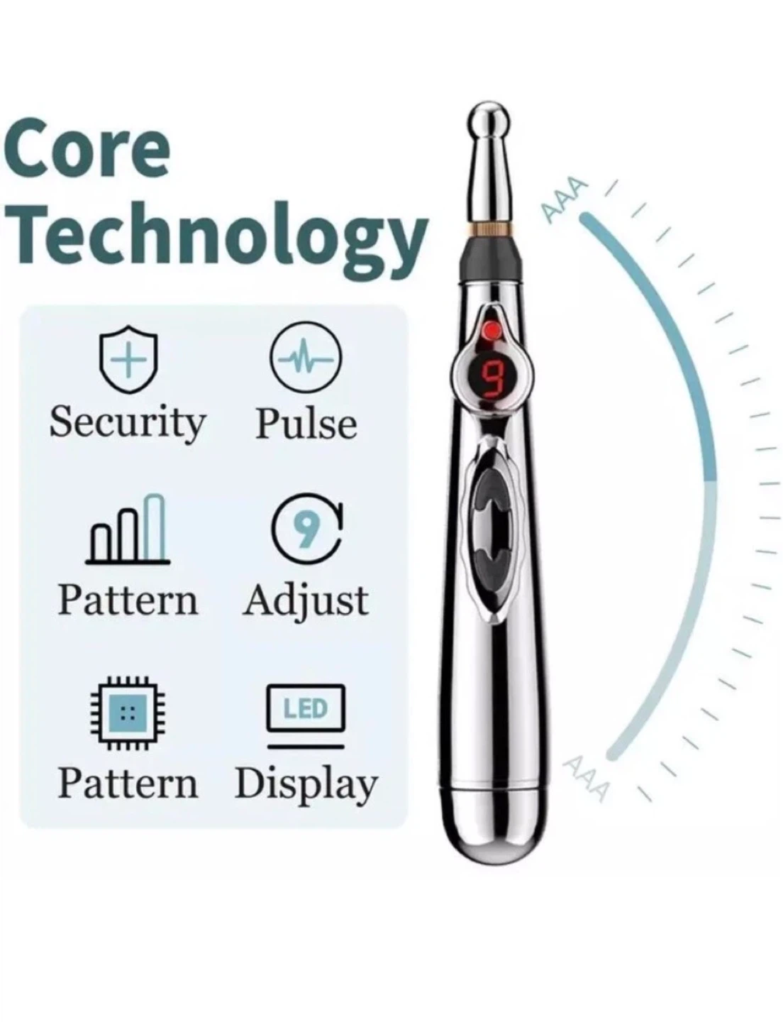 Facial Therapy Wand with LED Display and 9 Intensity Levels - photo 4