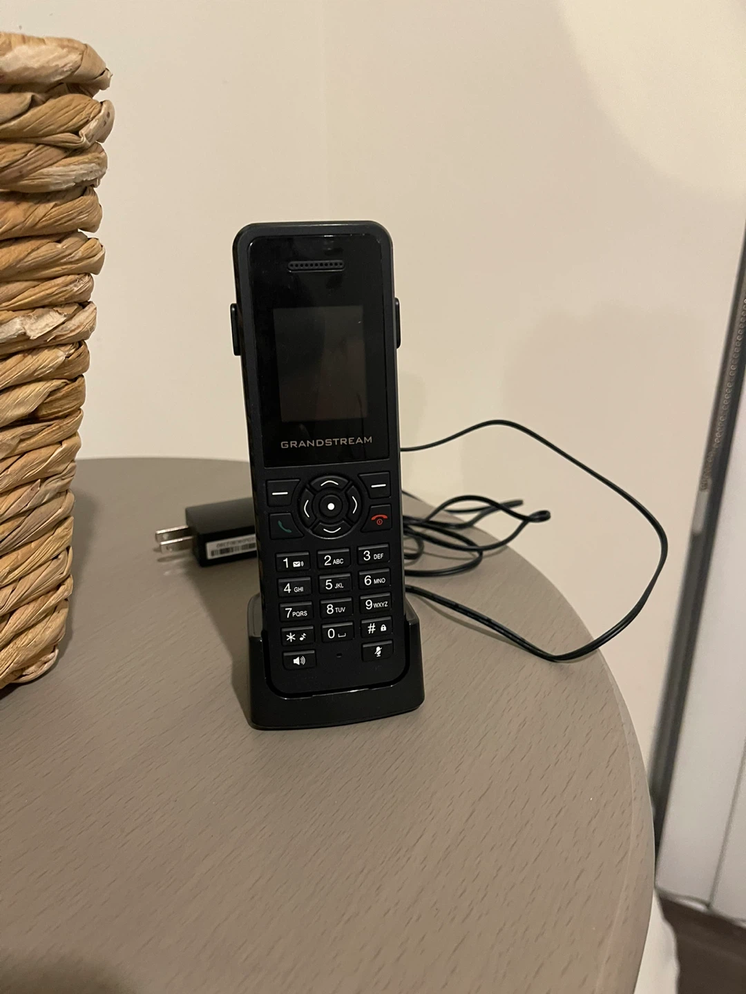 Black cordless phone