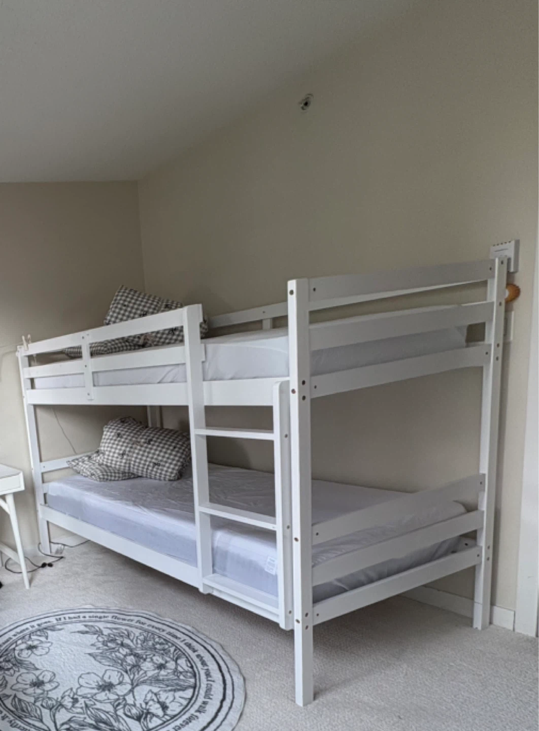 White Twin Bunk Bed Frame