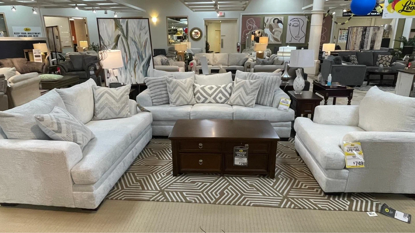 Light Grey Sofa and Loveseat Set
