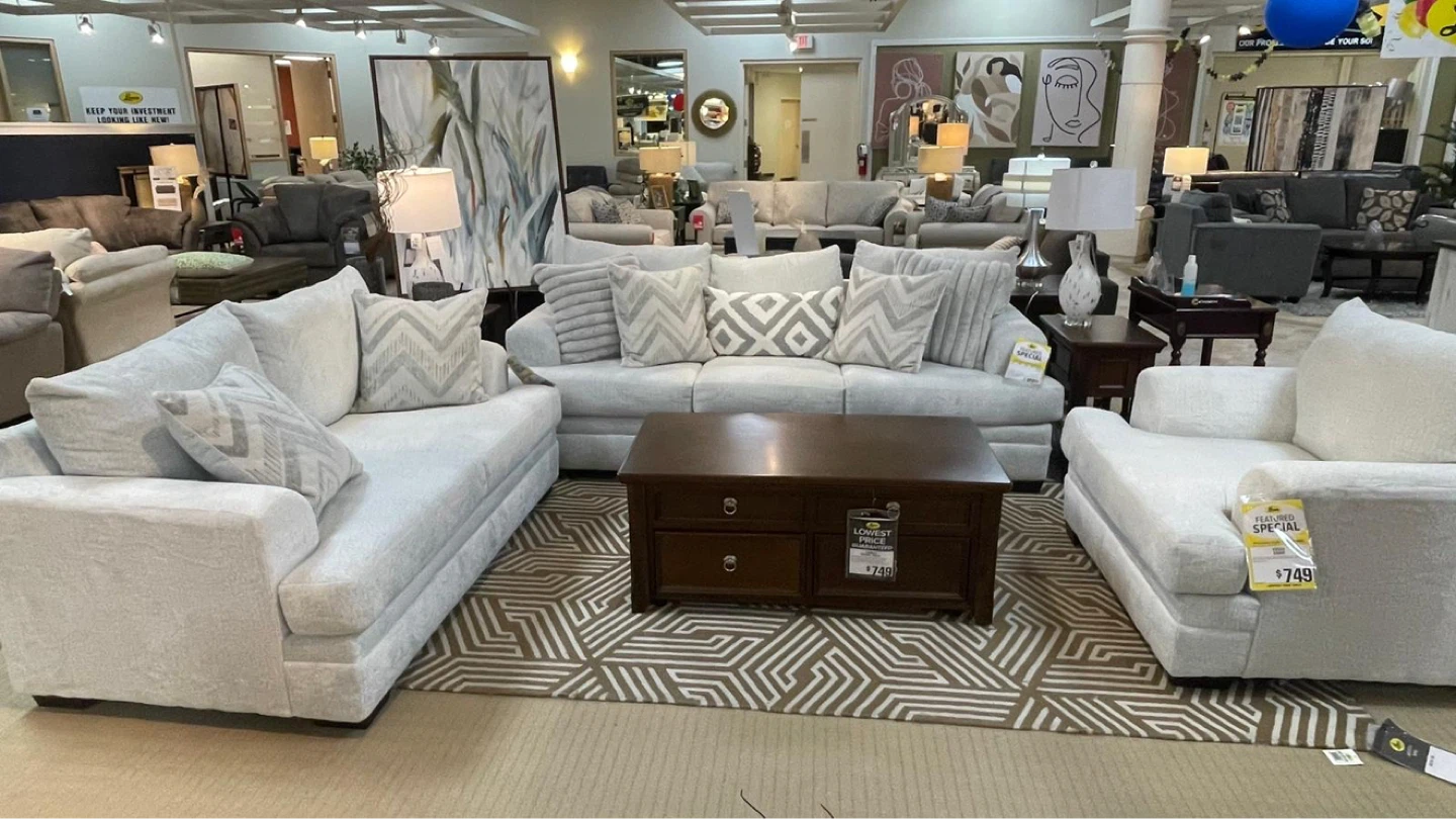 Light Grey Sofa and Loveseat Set - photo 2
