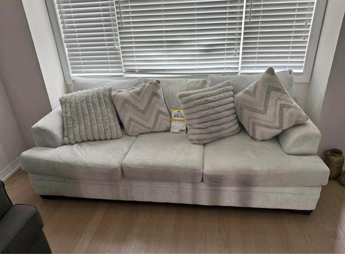 Light Grey Sofa and Loveseat Set - photo 4
