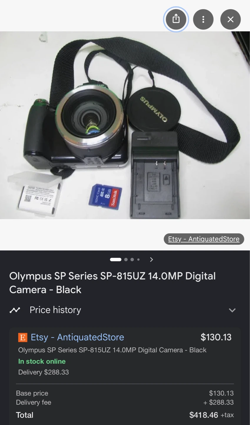 Olympus SP Series SP-815UZ 14.0MP Digital Camera - Black - photo 2