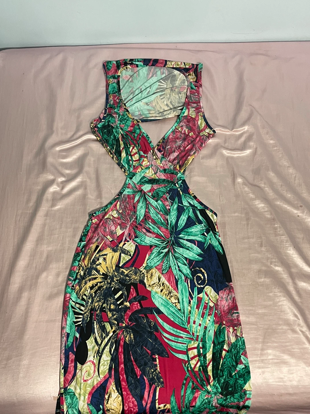 Tropical-Floral Maxi Dress Fashion Nova - One Size Fits All